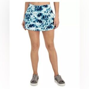 IDEOLOGY Teal Tye-Dye Women’s Active Swim Flounce Skort Plus Size XL EUC
